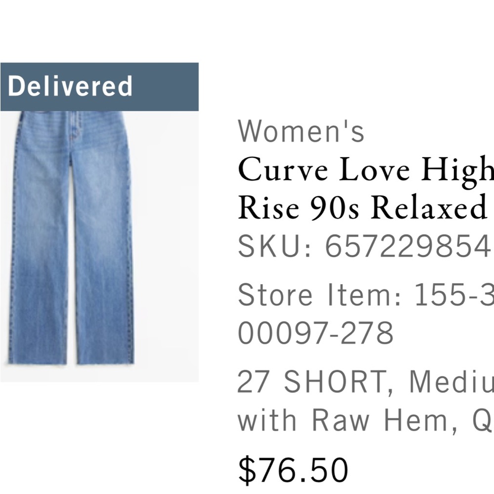Abercrombie & Fitch High Rise Jeans - Light Blue
